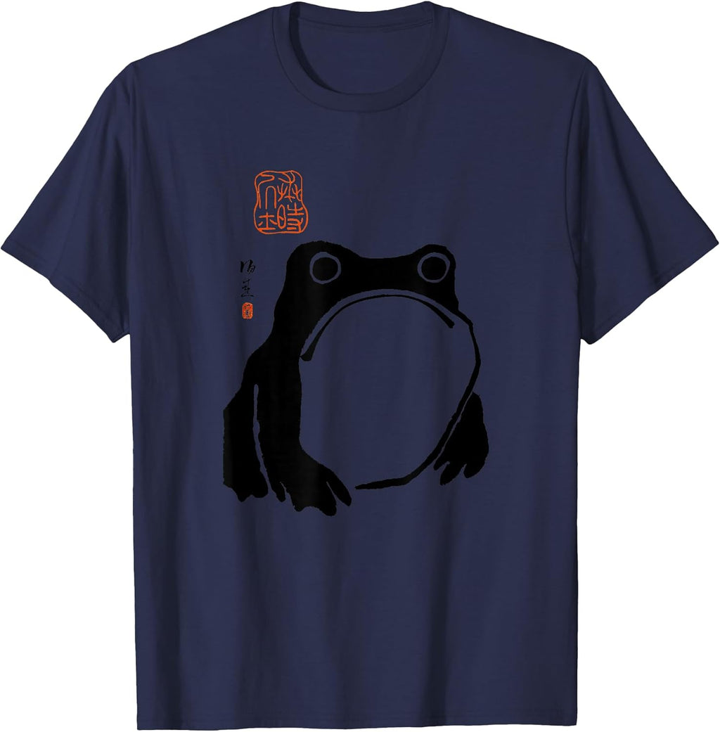 Grumpy Frog Japanese Ink - Traditional Art Humor T-Shirt
