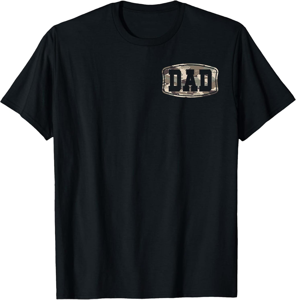 Retro Old School Camo Dad Pocket, Camouflage Dad Fathers Day T-Shirt