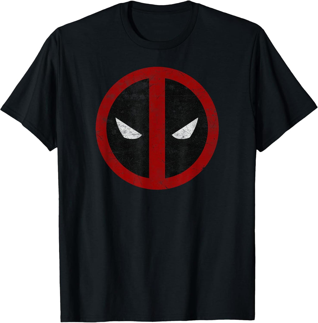 Comics Retro Classic Deadpool Mask Distressed Icon T-Shirt