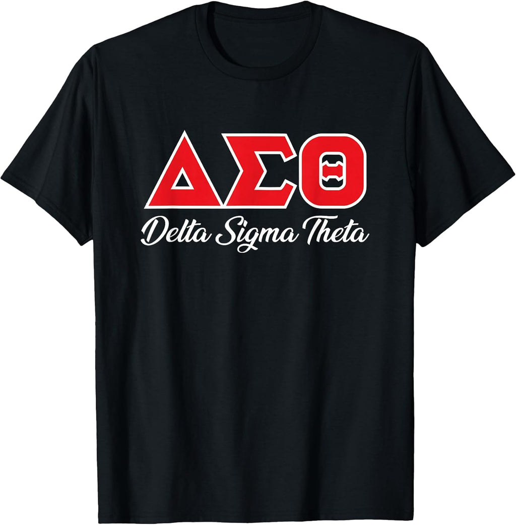 Delta Sigma Theta Sorority Paraphernalia, Delta 1913 HBCU Unisex Adult T-Shirt, Black, Small