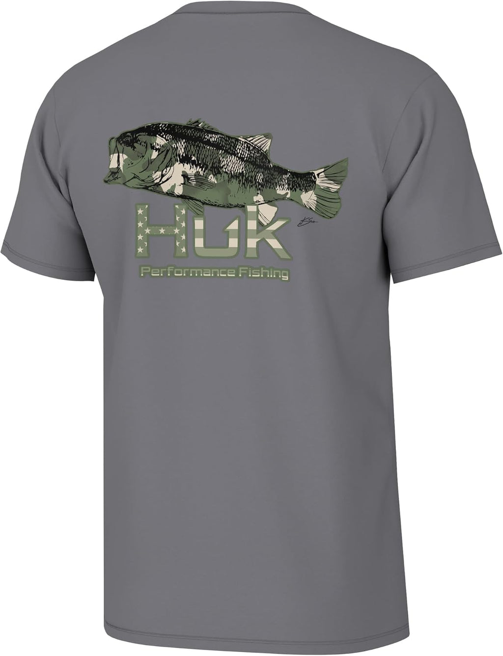 Mens Performance Fishing Logo Tee, Short Sleeve T-Shirt for Men
