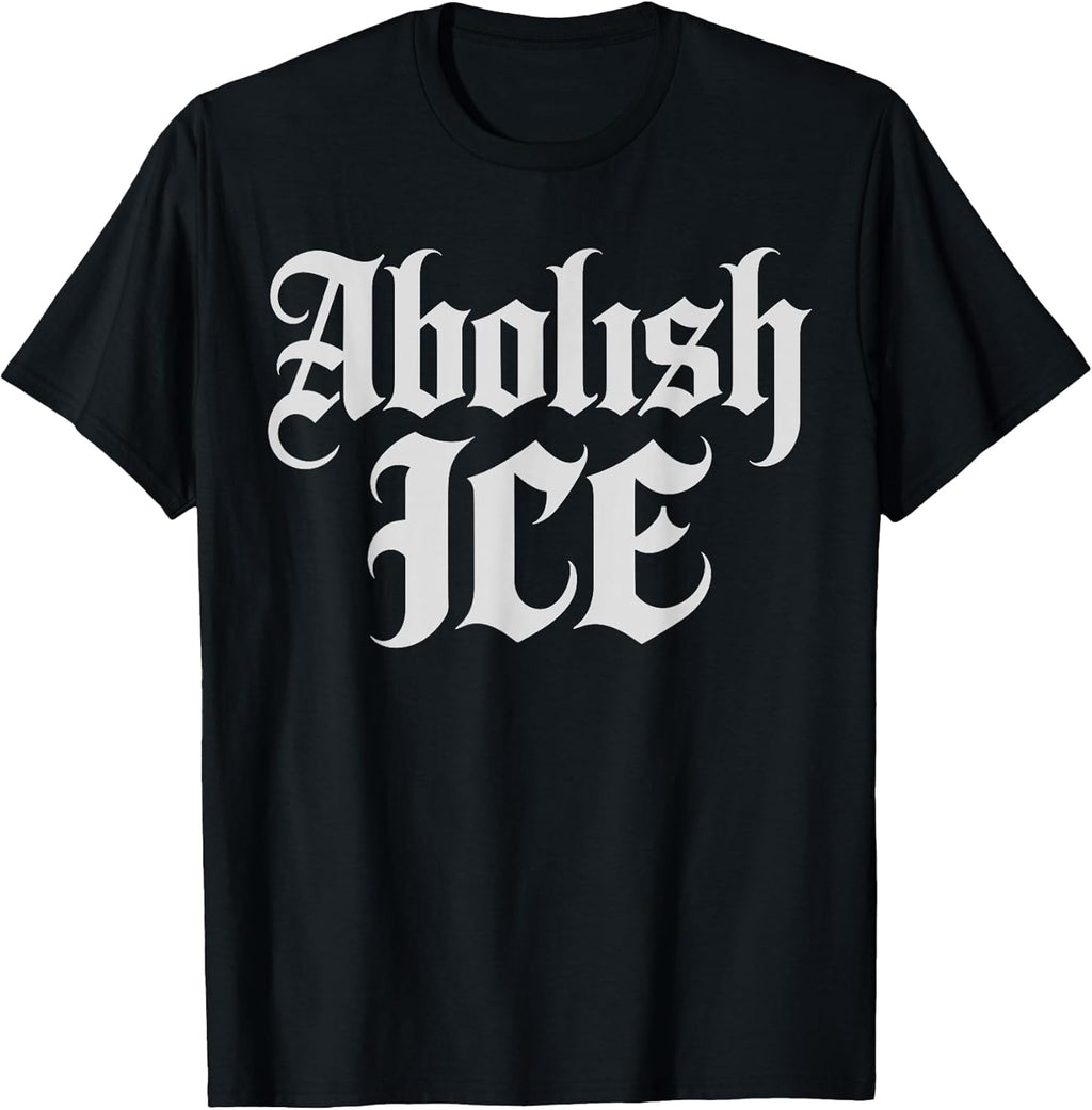 Anti ICE Retro English Vintage Old Text Style Abolish ICE T-Shirt