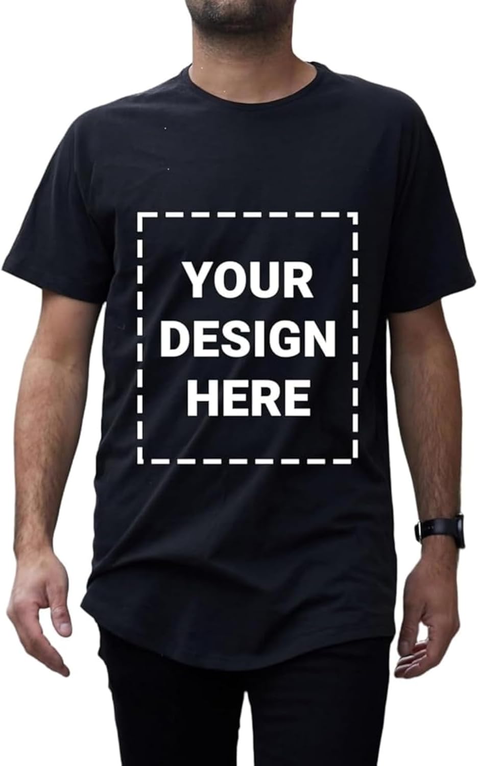 Custom T-Shirts, Customized Unisex Tee Shirts Photo Logo Text Personalized Cotton Blend Shirt Front & Back Print