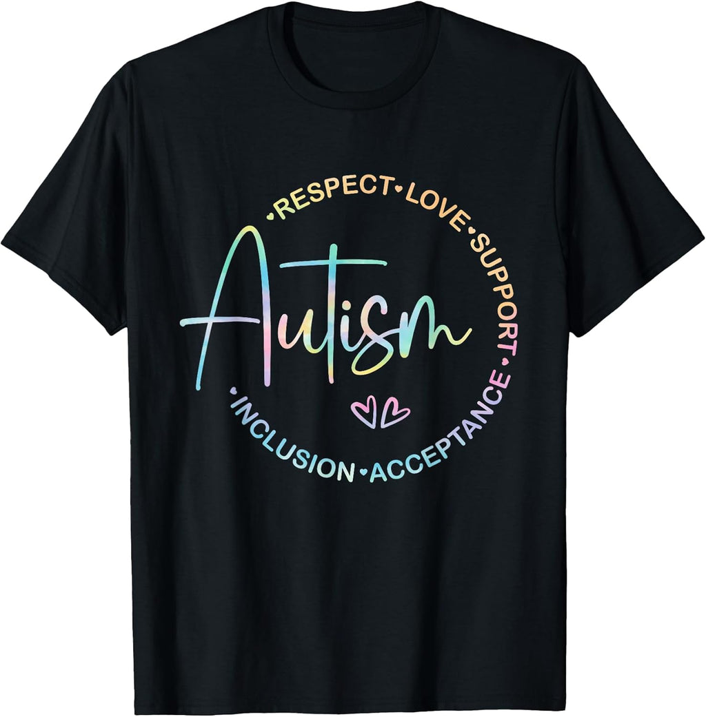 Respect Love Support Autism Awareness Month Women Men T-Shirt