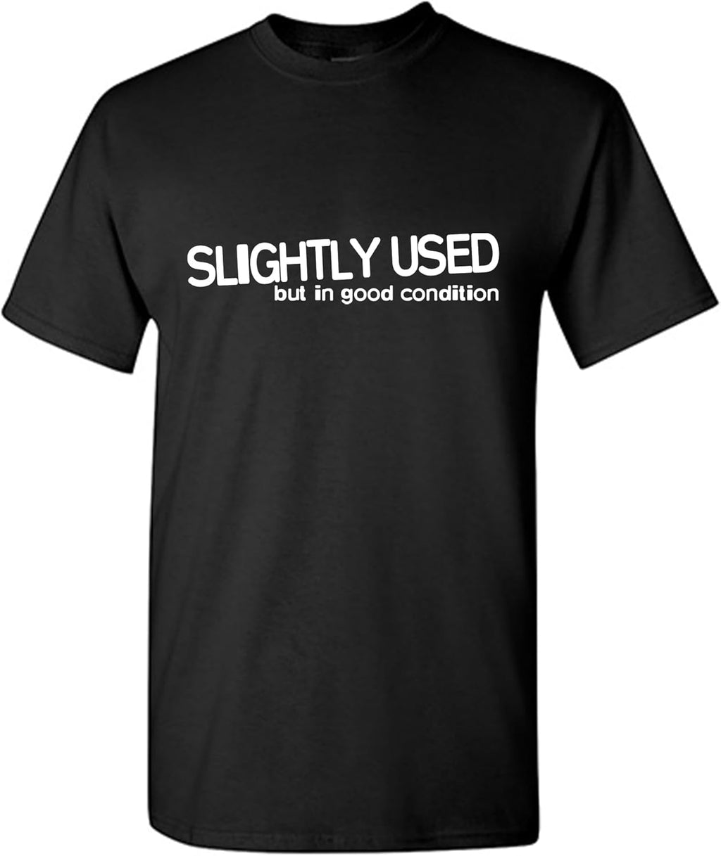 Slightly Used But in Good Condition Men's Graphic T-Shirts, Printed in The USA Adult Humor Funny Novelty Graphic Tees for Men