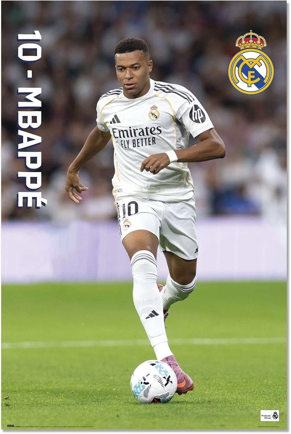 Grupo Erik Poster Real Madrid Mbappe - 36 x 24 inches / 91.5 x 61 cm - Shipped Rolled Up - Cool Posters, Art Poster, Wall Posters & Prints