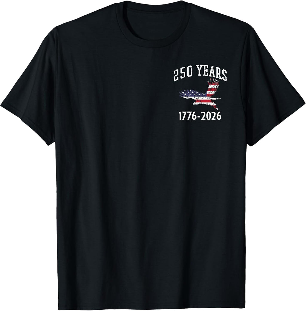 250 Years US Flag American 250th Anniversary Men Women Kids T-Shirt