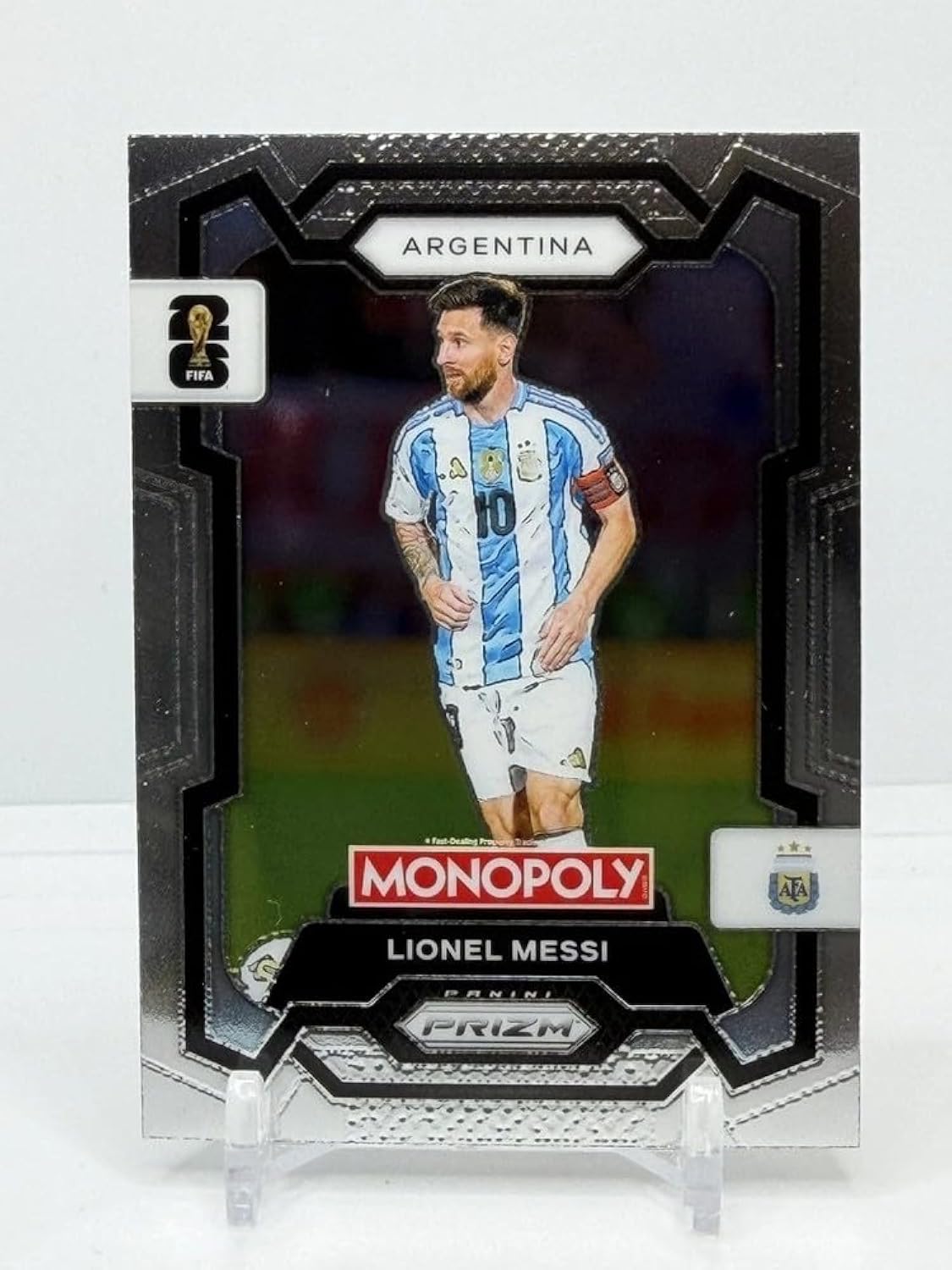 Panini Monopoly World Cup 2026 Lionel Leo Messi Argentina Base Card, No. 1
