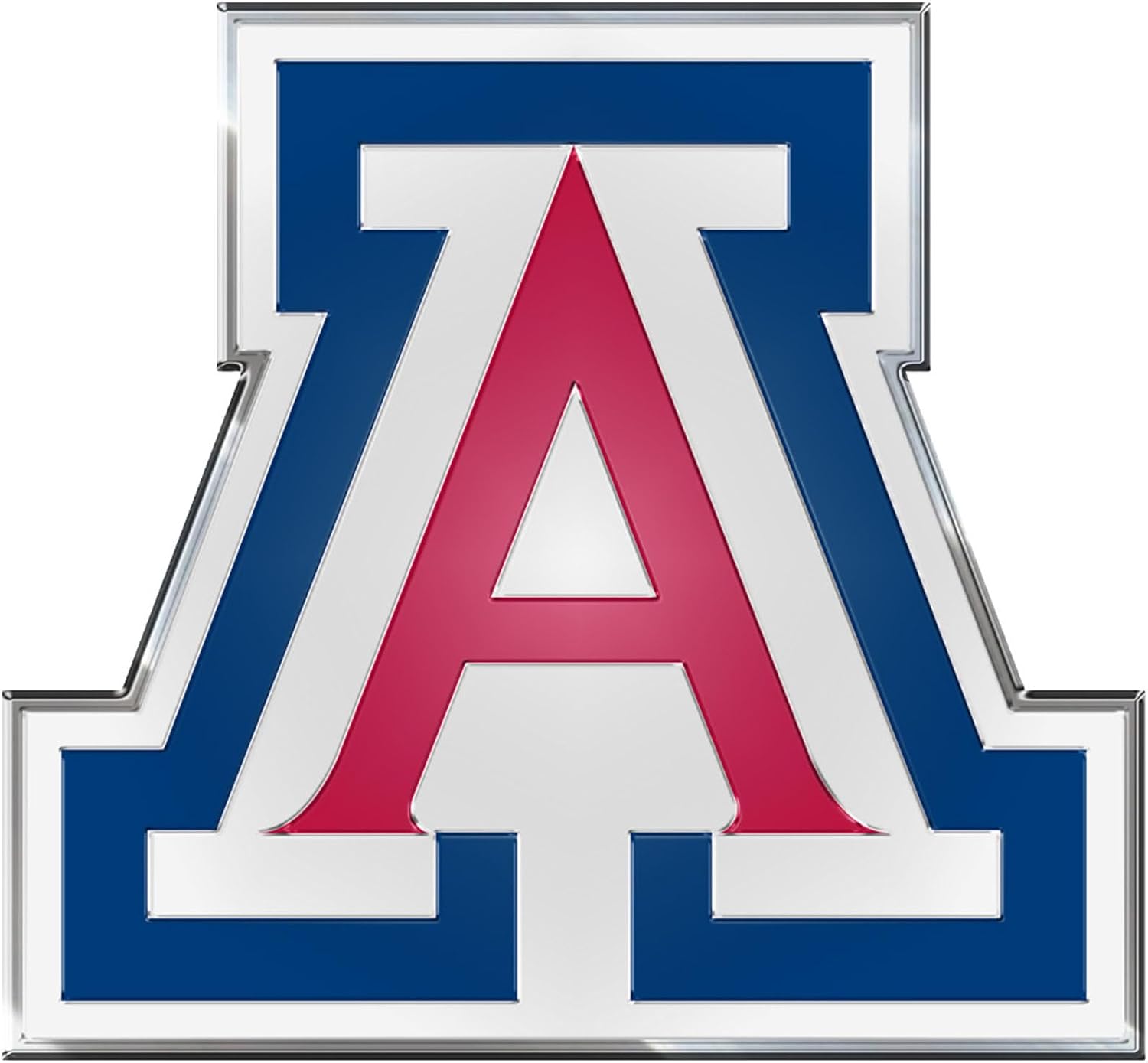 FANMATS 60509 Arizona Wildcats Heavy Duty Aluminum Embossed Color Emblem, Auto Emblem Decal