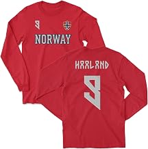 Haaland 9 FAUX EMBROIDERY Norway Soccer 2 Sided Long Sleeve T-Shirt