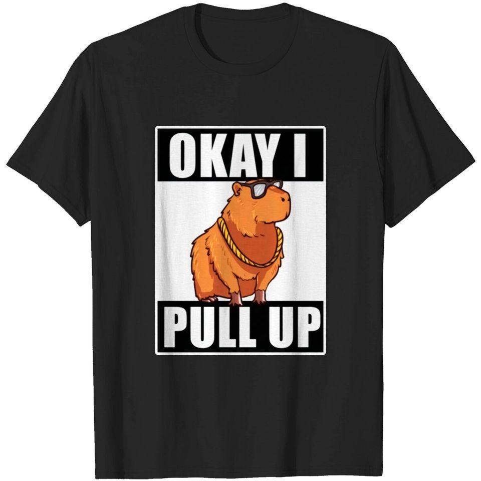 Ok I Pull Up Capybara T-shirt,  Funny Capybara Shirt, Cute Capybara Lover Gift