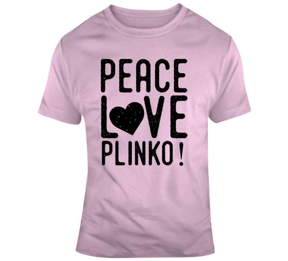 Peace Love Plinko Price Is Right Game Show Cute Heart T Shirt