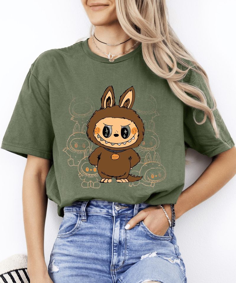 Labubu Cute Cartoon T-Shirt, Aesthetic Kawaii Tee, Trendy Graphic Shirt