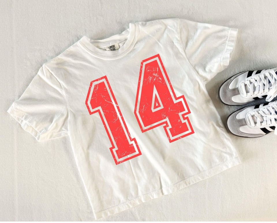 Custom Number  Boxy Tee, Baseball Team Player  Boxy Tee