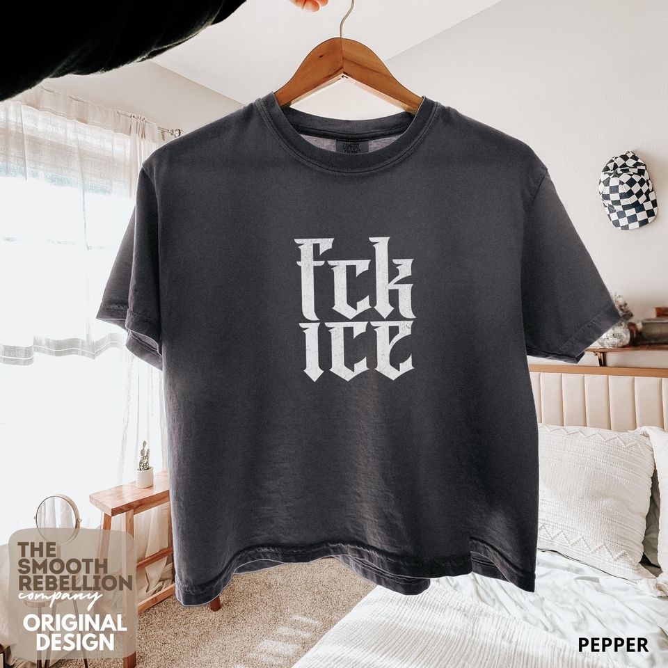 FUCK ICE Boxy Tee, Anti Fascism Boxy Tee