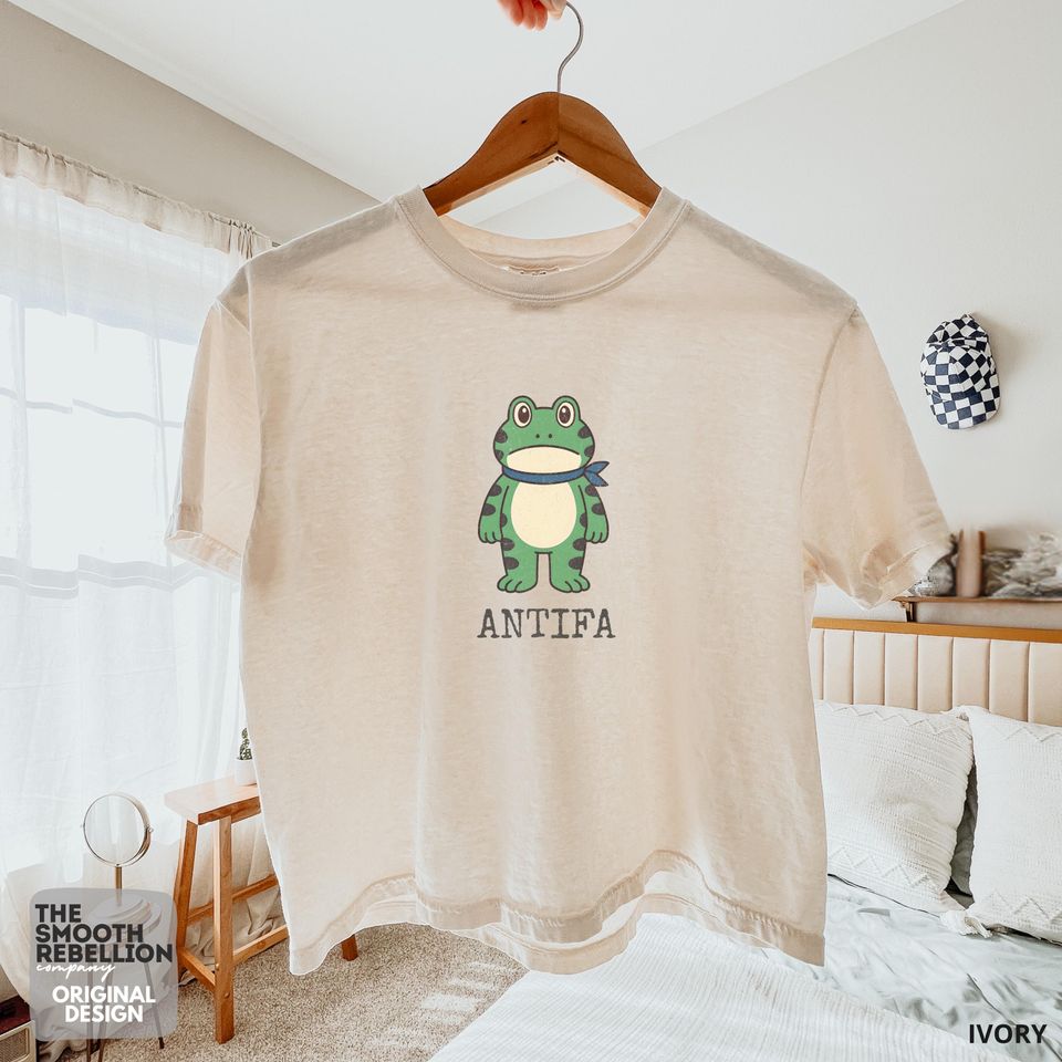 ANTIFA Frog Boxy Tee, Anti ICE  Boxy Tee, Anti Trump Boxy Tee