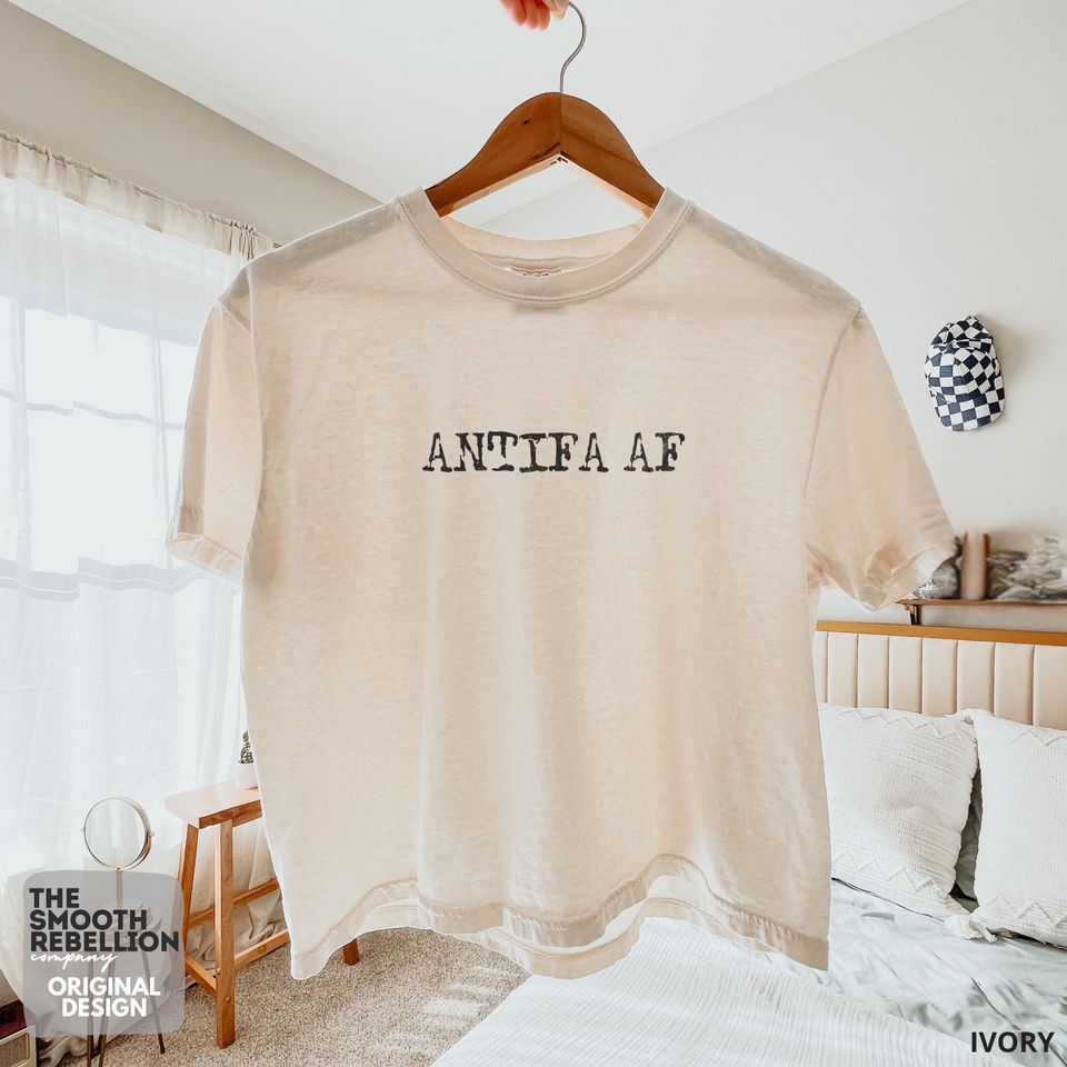 Antifa Af Boxy Tee, Anti ICE Protest Shirt, Activism Boxy Tee