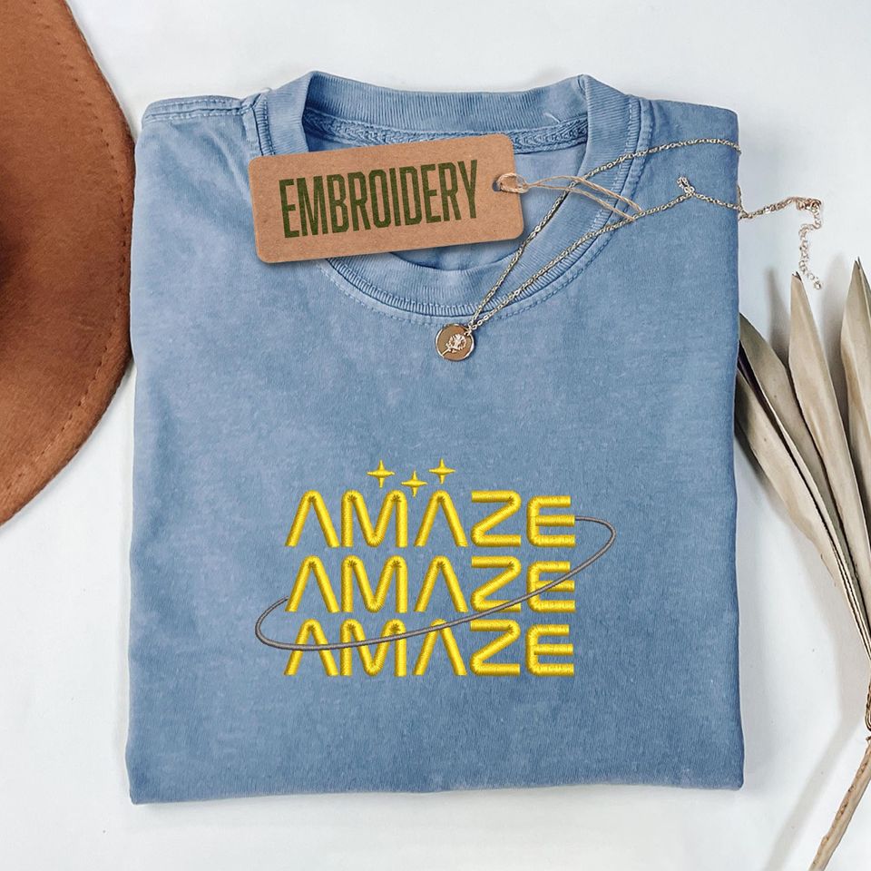 Embroidered Amaze Amaze Amaze Shirt, Sci Fi Shirt, Project Hail Mary Rocky Inspired Shirt