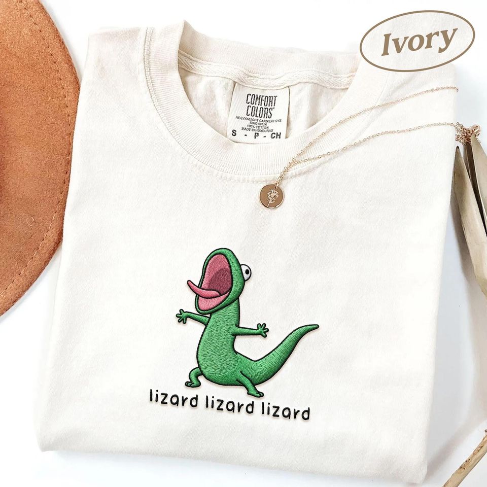 Embroidered Tom Lizard Shirt, Movie Hoppers Shirt, Lizard Funny Meme Lizard Tee