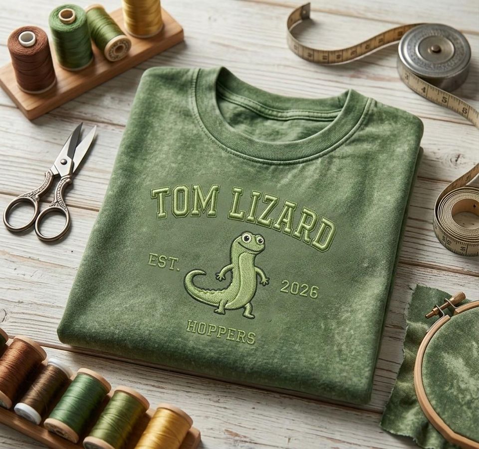 Embroidered Tom Lizard Hoppers Shirt, Movie Hoppers 2026, Tom Lizard Lizard Lizard T-Shirt