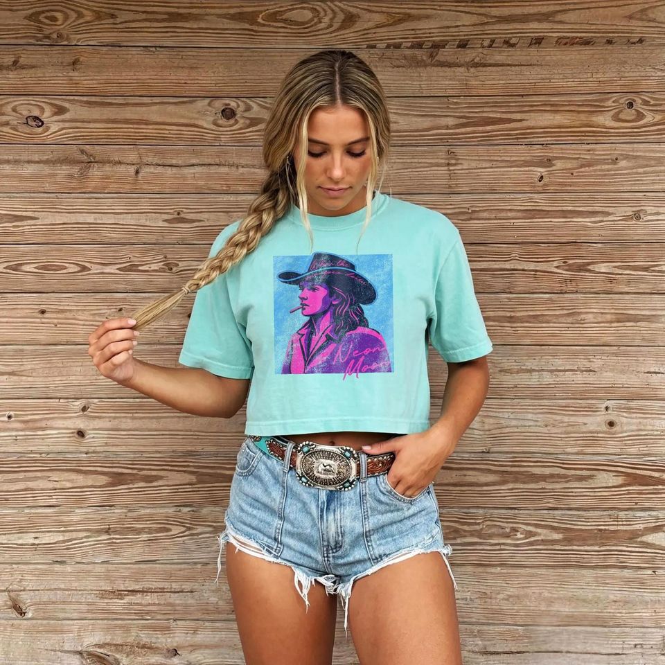 Neon Moon Retro Cowgirl Country Women's Boxy Tee