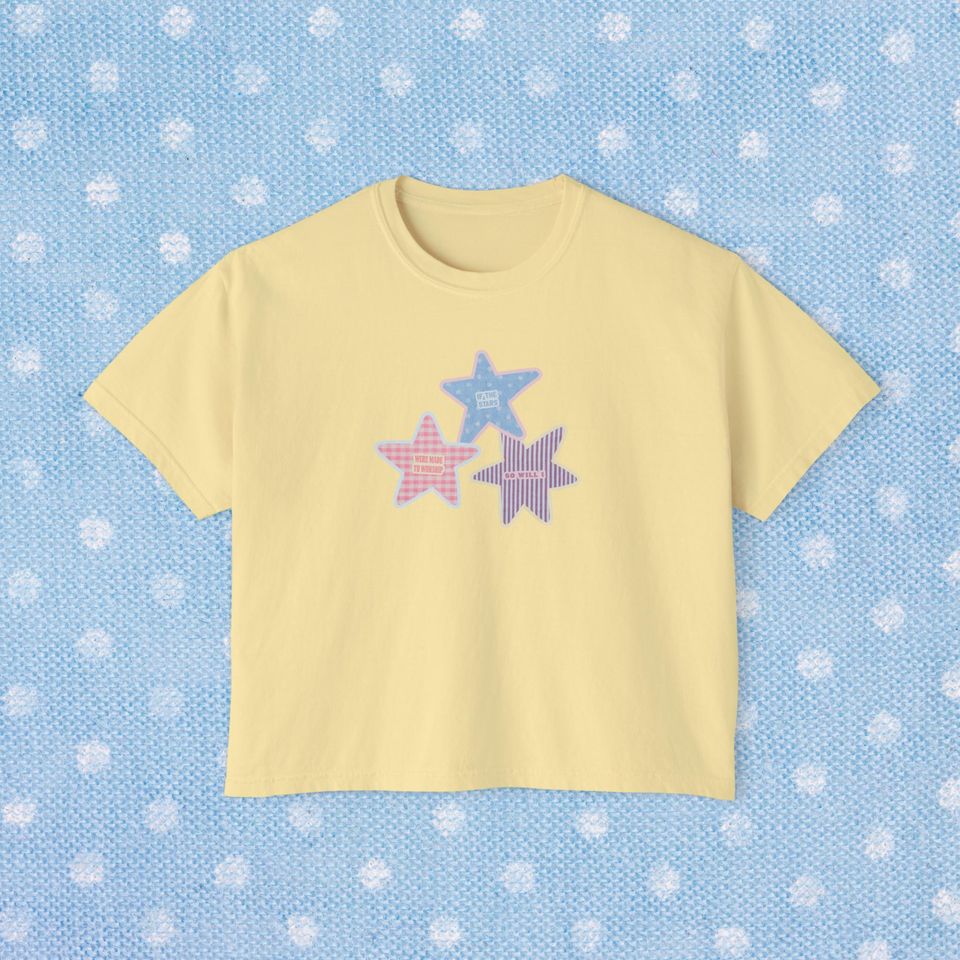 If the Stars We're Made to Worship Christian Women's Boxy Tee