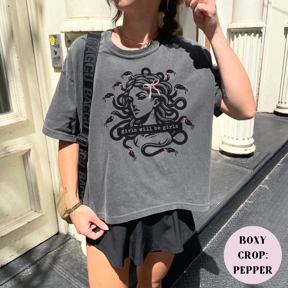 Girls Will Be Girls Medusa Feminine Rage Women's Boxy Tee