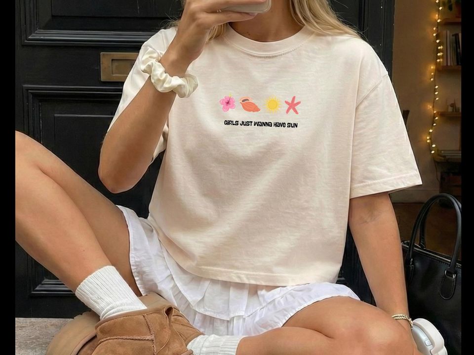 Girls Just Wanna Have Sun Women's Boxy Tee