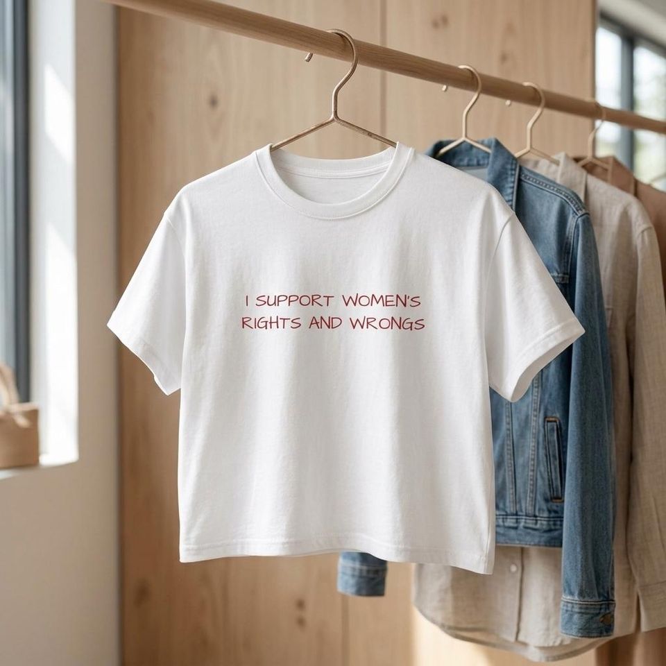 I Support Women's Rights and Wrongs Women's Boxy Tee