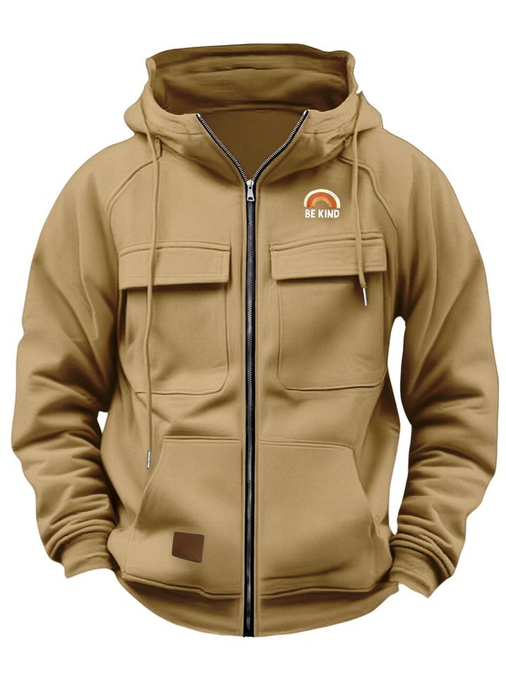 Autumn And Winter Warm Men'S Fashion Hoodie American Retro Work Jacket