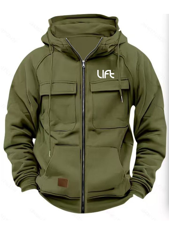 Autumn and winter Men's jacket, zippered pocket, suitable for spring