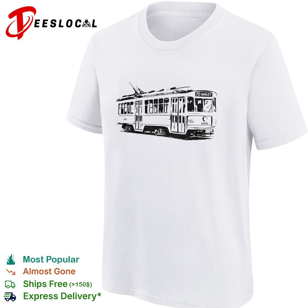 70 Oakley Cincinnati Streetcar 186 Transit Transport Public shirt