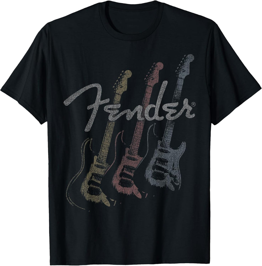 Stacked Guitar Faded Logo T-Shirt