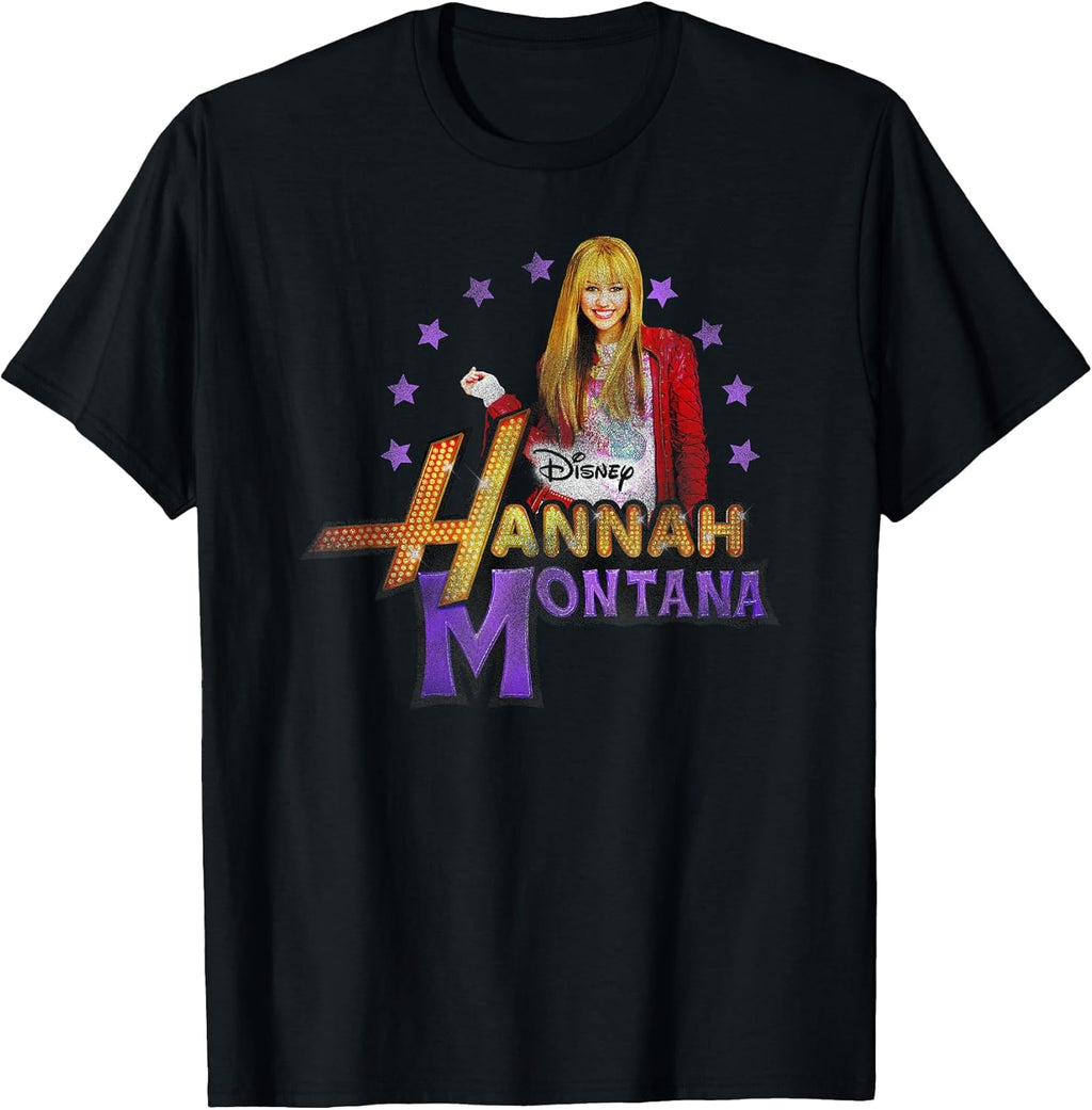 Hannah Montana Pose Distressed Big Chest Portrait T-Shirt