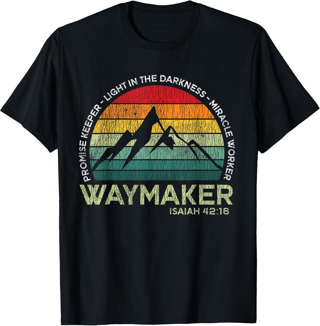 Vintage Waymaker Promise Keeper Miracle Worker Christian T-Shirt