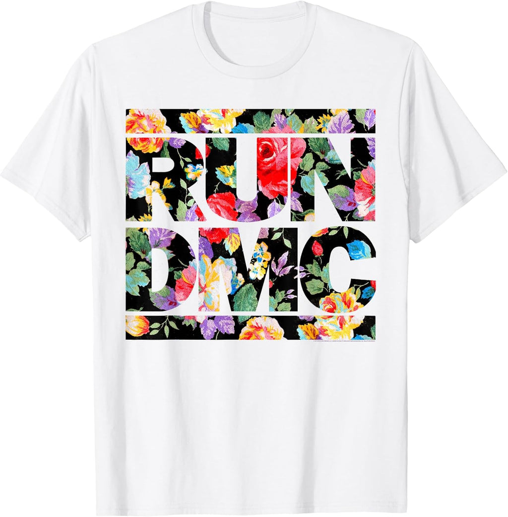 Run DMC Official Floral Logo T-Shirt Small