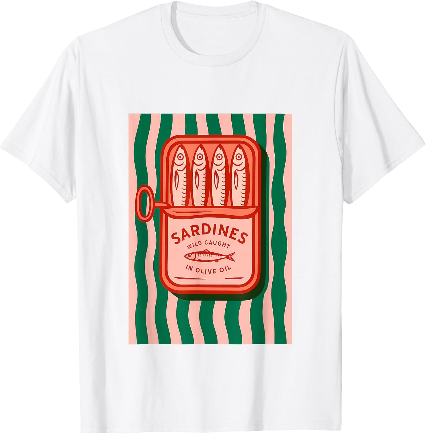Sardines Tinned Fish Retro Graphic Summer for Men Women T-Shirt