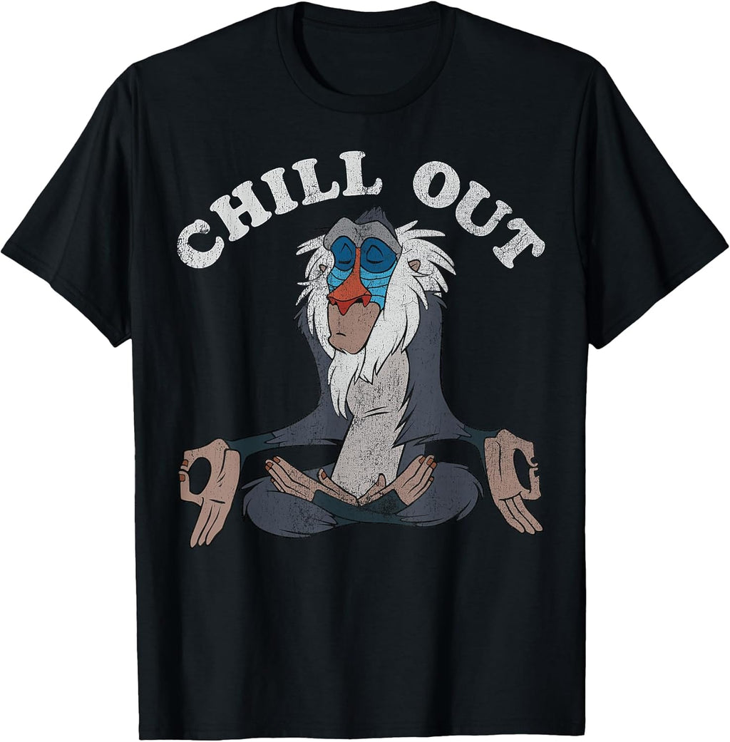 Lion King Rafiki Chill Out Meditation Graphic T-Shirt