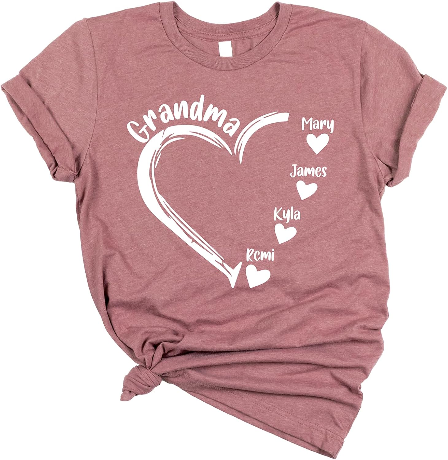 Personalized Grandma Shirt with Grandkids Names Gigi Tshirt for Women Nana Shirt Custom for Grammy Mimi Shirts with Kids Names