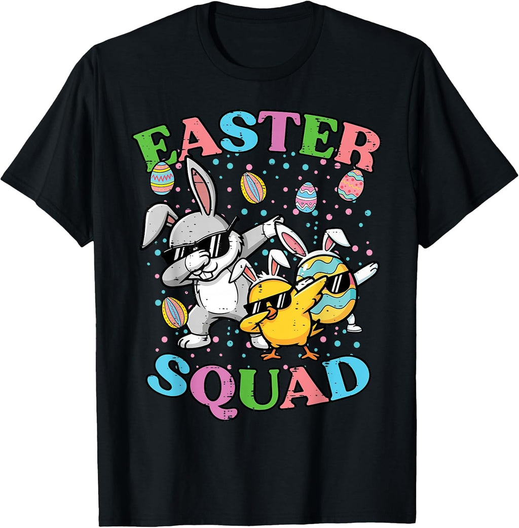 Easter Squad Bunny Egg Chick Dab Crew Matching Men Women Kid T-Shirt