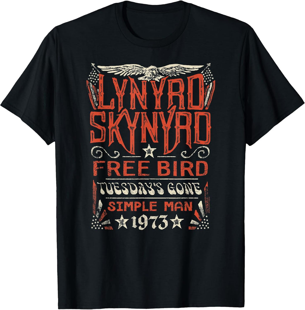 Free Bird Tuesday's Gone Simple Man Songs T-Shirt