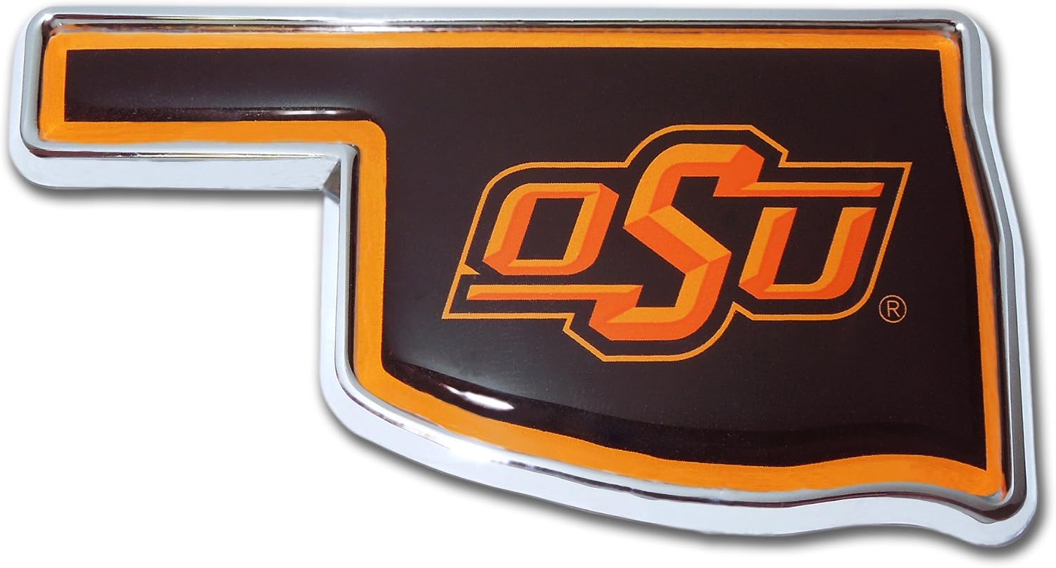 Elektroplate Oklahoma State University (OK Shape with Color) Emblem