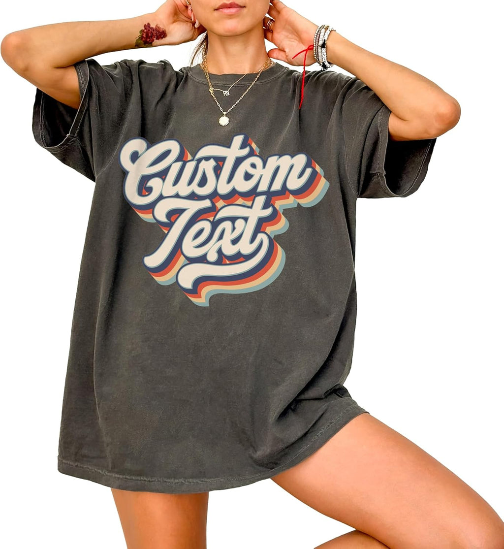 Retro Custom Text Shirt for Women - Personalized Name Shirt - Custom Text Shirt - Mama Shirt Pepper - Unisex Shirt - M