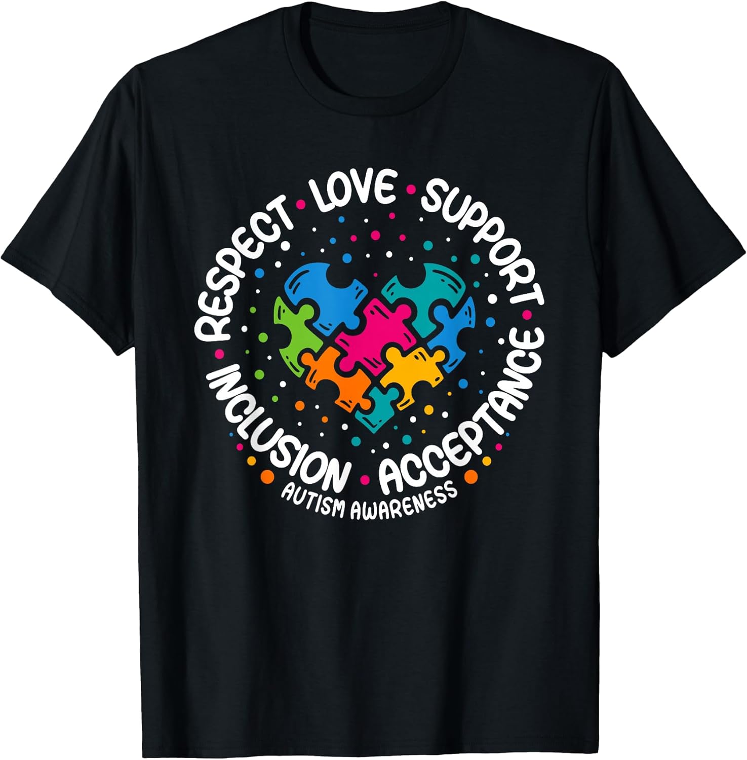 Autism Awareness Respect Love Support Blue Autism T-Shirt