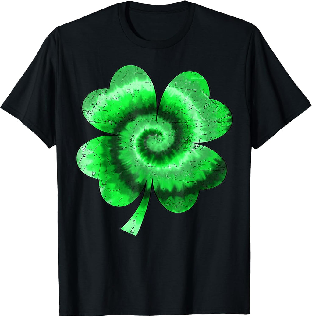 Irish Shamrock Tie Dye Happy St Patrick's Day Go Lucky Gifts T-Shirt