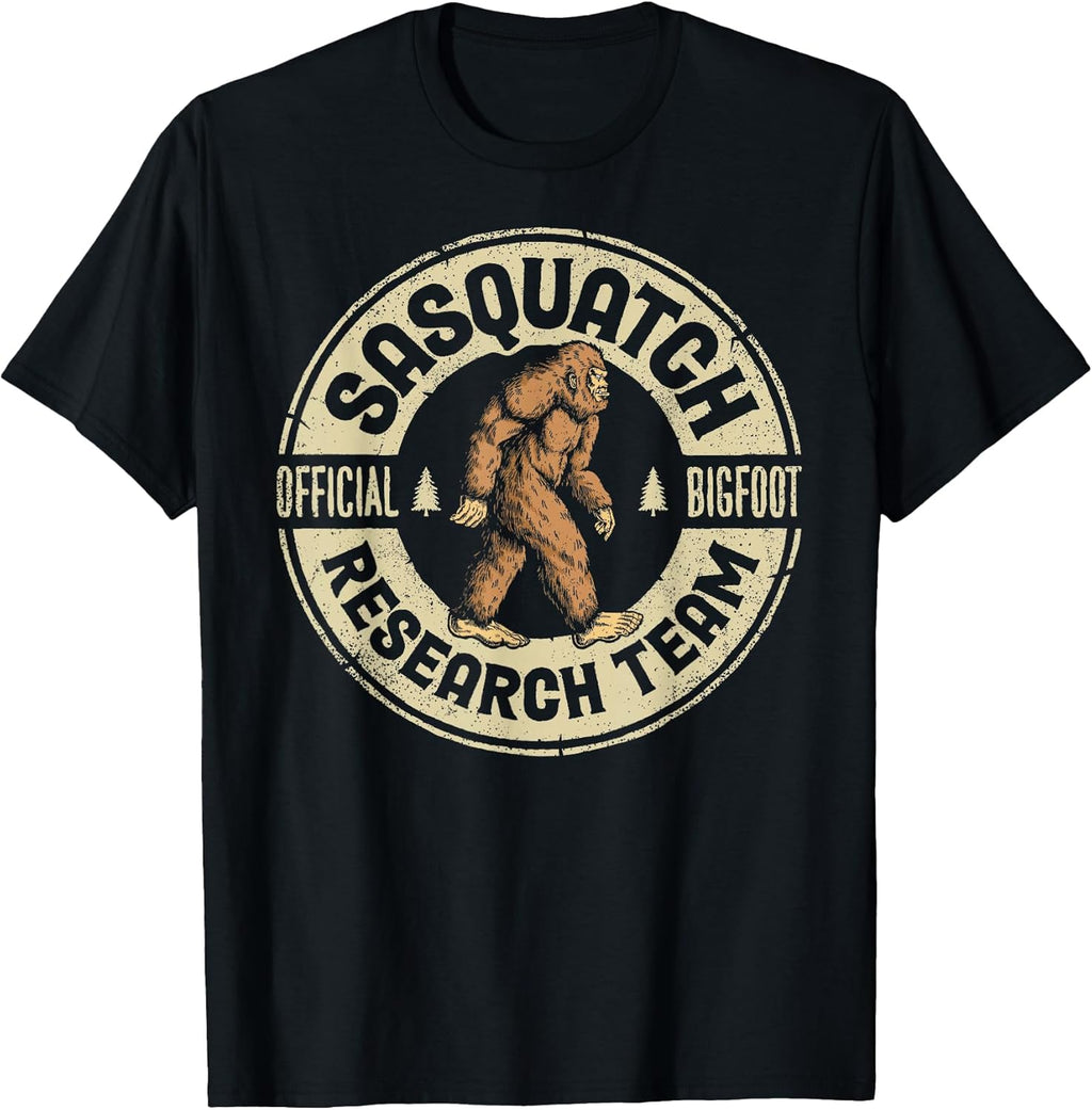 Bigfoot Research Team Retro Vintage Sasquatch Men Women T-Shirt Small