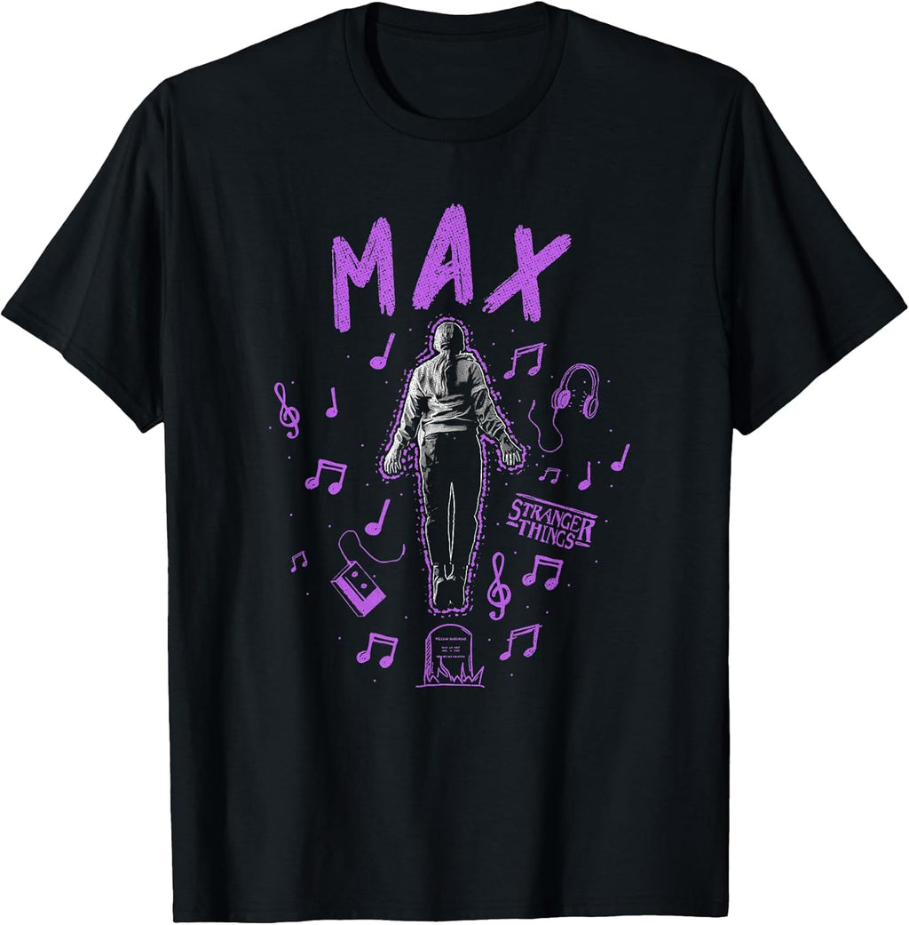 4 Max Painted Music Notes T-Shirt
