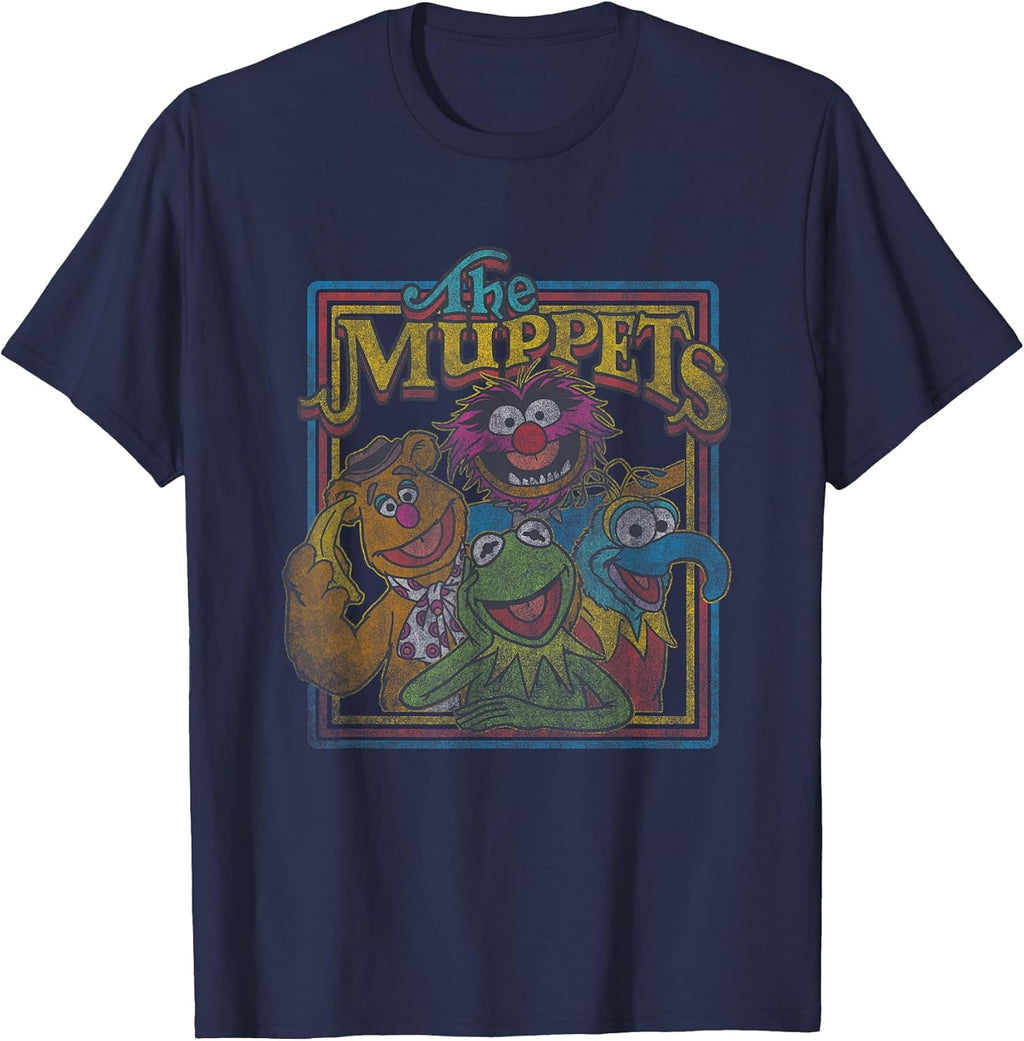 The Muppets Group Shot Retro Vintage Chest Poster T-Shirt