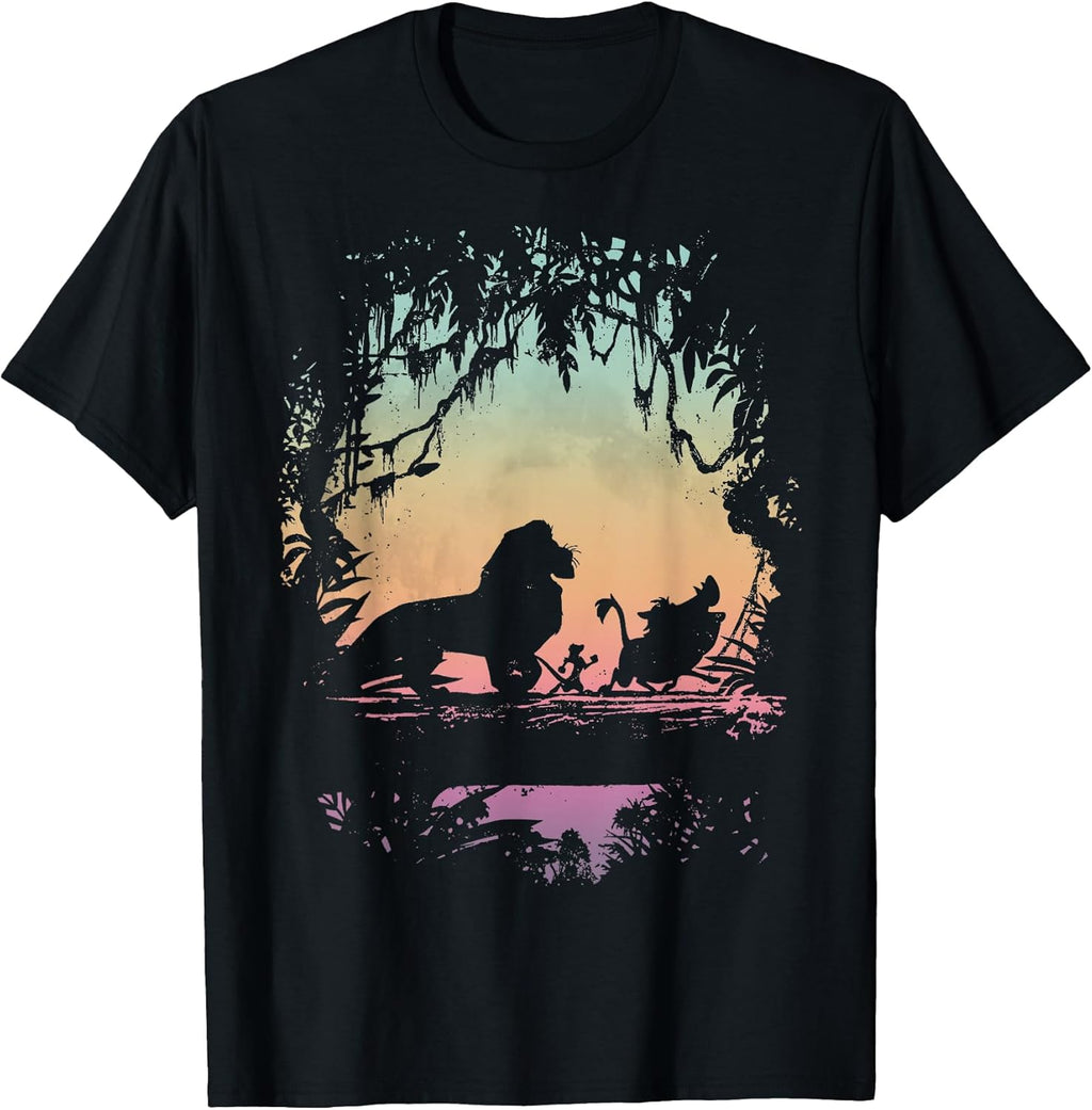 Lion King Gradient Jungle Trio Graphic T-Shirt T-Shirt