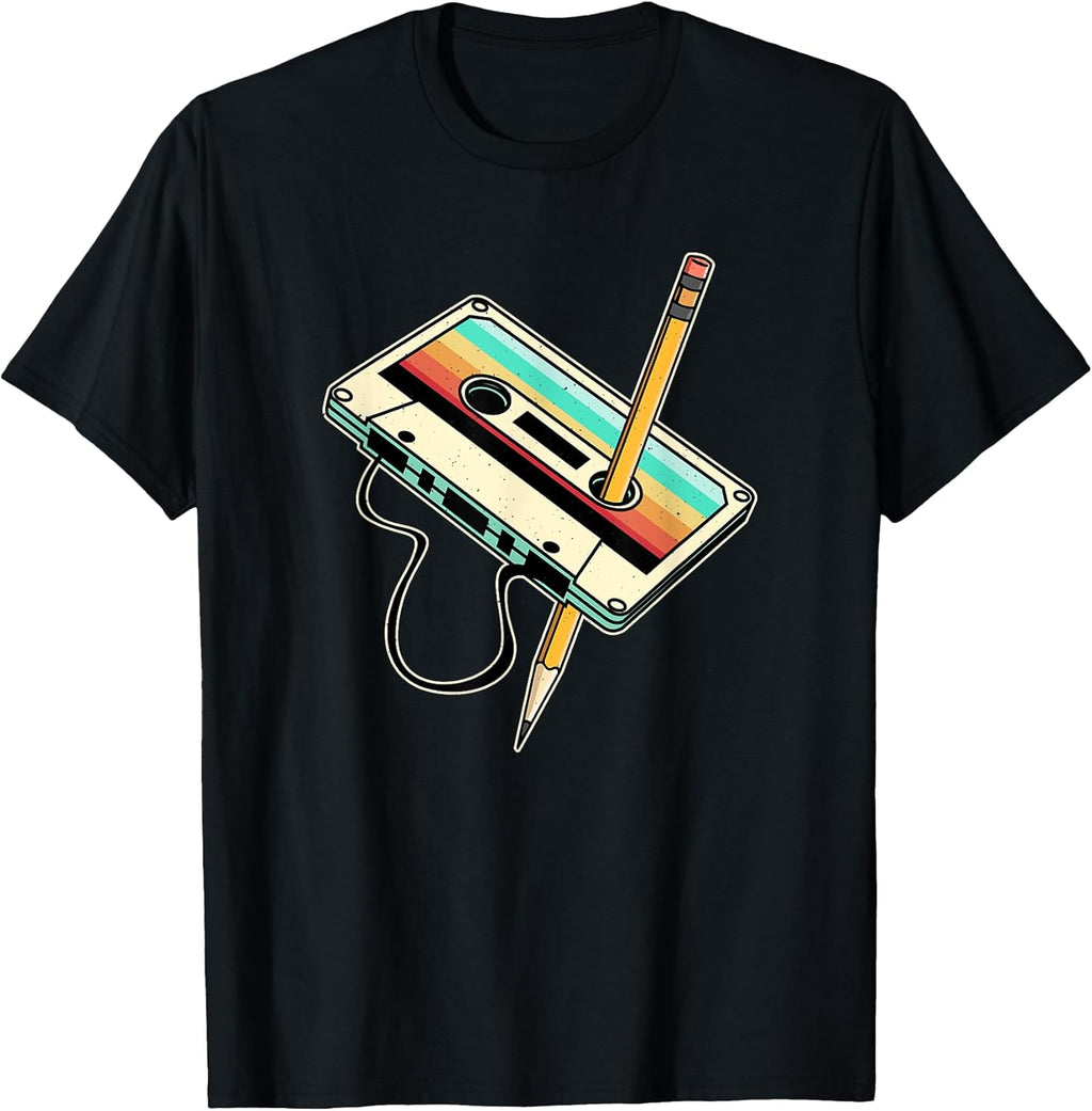 80s 90s Retro Party Costume Nostalgia Cassette T-Shirt